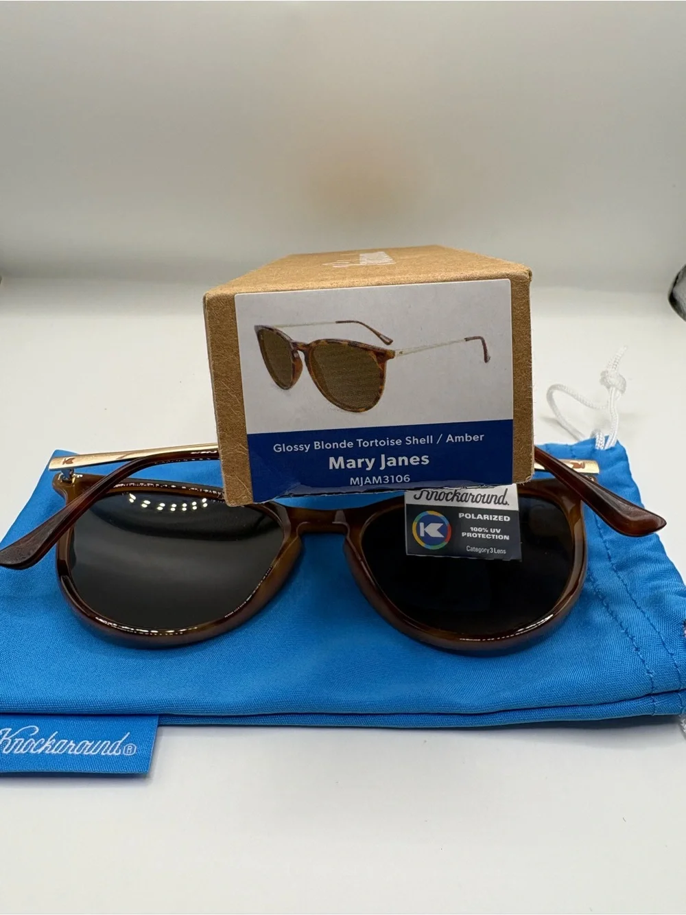 Tortoiseshell Sunglasses with Gold Arms